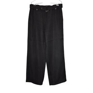 Talbots Collection Wide-Leg Pants Dress Belt Black Size 10